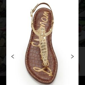 Sam Edelman Gigi Gold Thong Sandal Flats